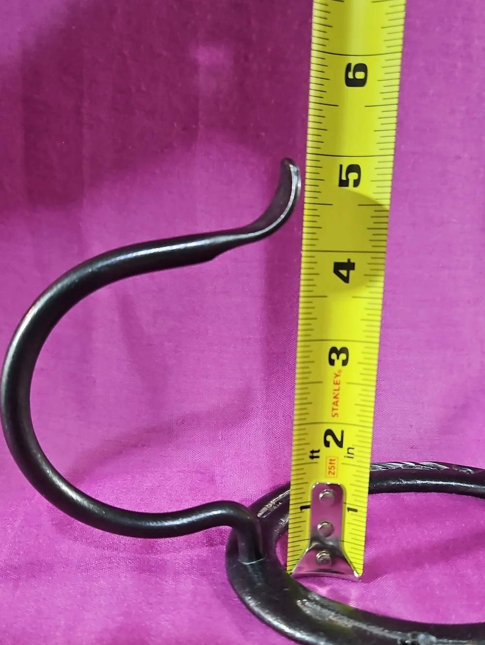 Authentic Rustic Hand Forged Iron Horseshoe Wall Hook with Horse Heads